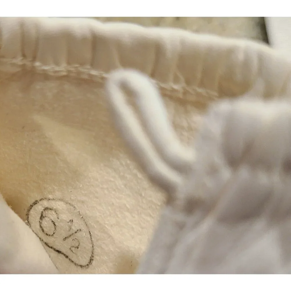 Vintage Size S 6.5 White Leather Formal 8